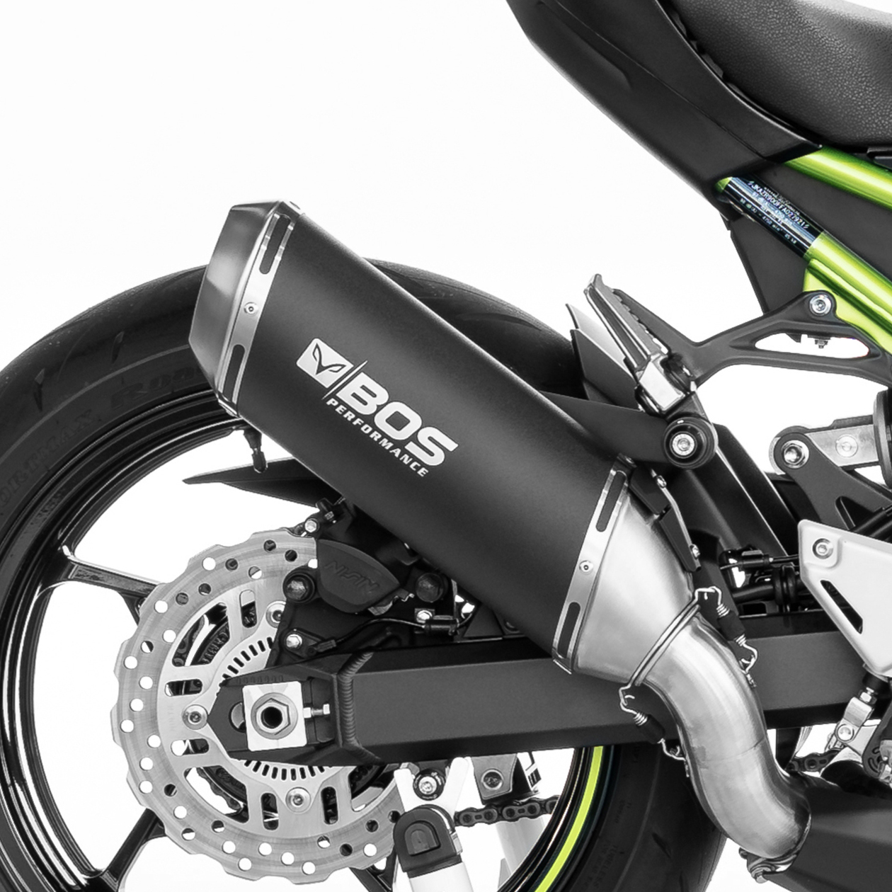 Streetfox Slip on Stainless black coated 4