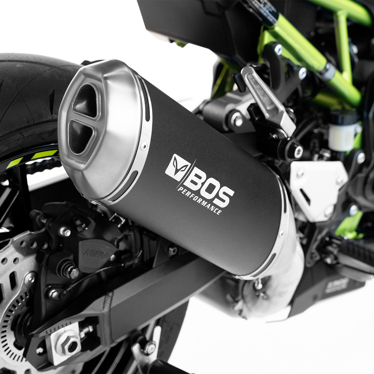 Streetfox Slip on Stainless black coated 2